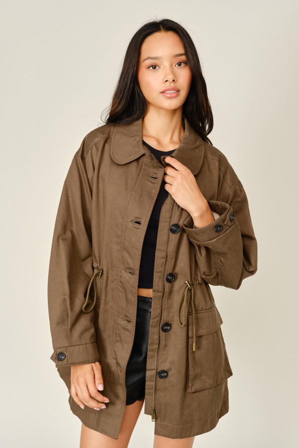 AJJ6172 / Aaron & Amber<br/>OVERSIZED PETER PAN MILITARY JACKET