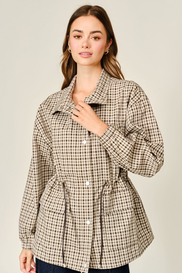 AJJ6296 / Aaron & Amber<br/>PLAID COTTON JACKET