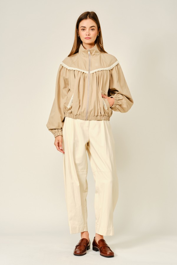 AJP6210 / Aaron & Amber<br/>SOFT PLEATED CROPPED PANTS
