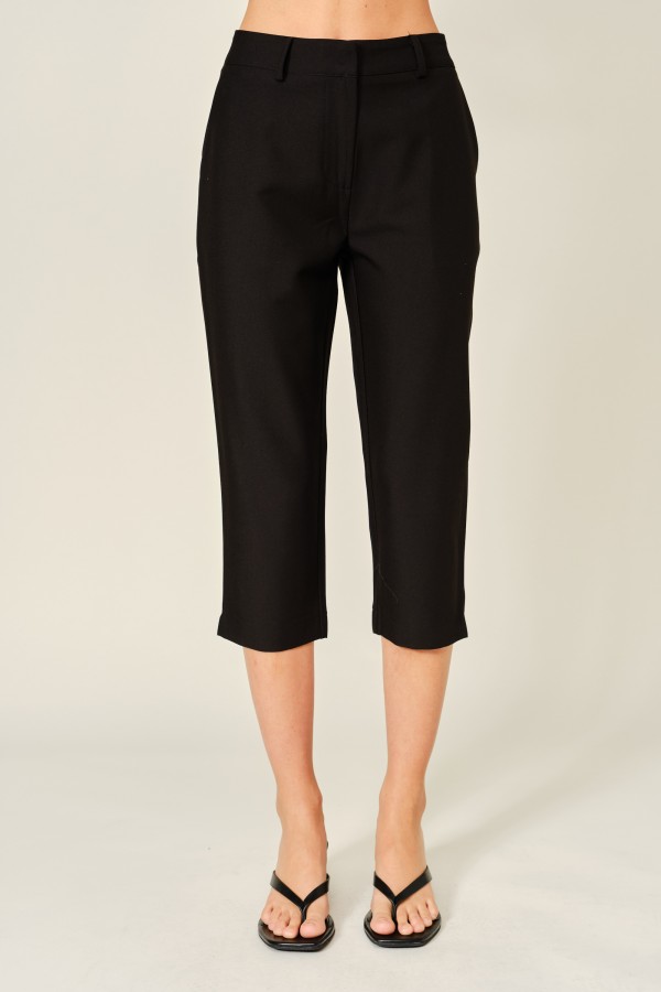 AJP6233 / Aaron & Amber<br/>SLIM LEG WOVEN CAPRI PANTS