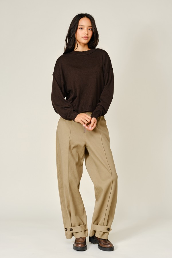AJP6375 / Aaron & Amber<br/>CLASSIC STRETCH COTTON BARREL PANTS