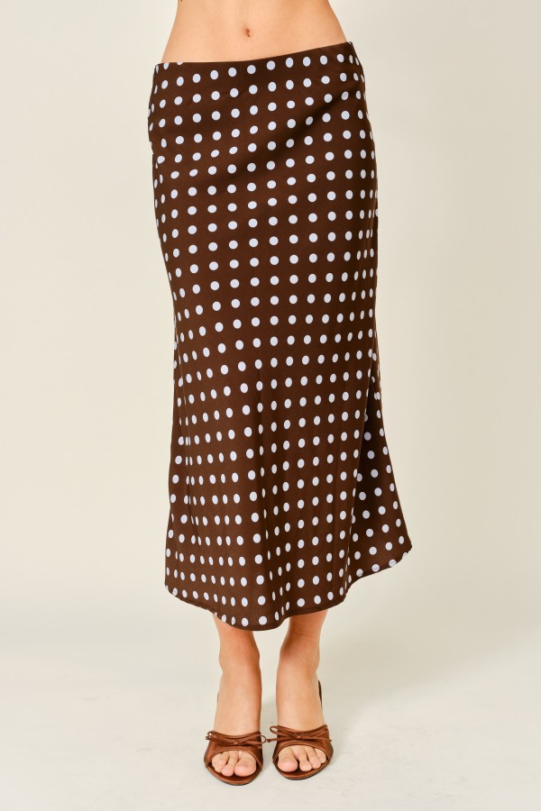 AJS6084 / Aaron & Amber<br/>POLKA DOT MIDI SKIRT