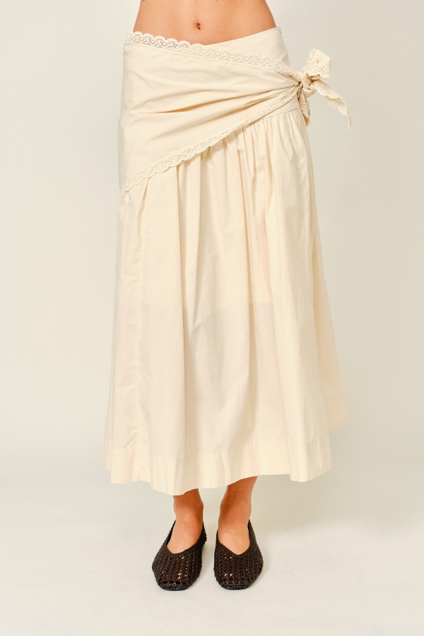 AJS6141 / Aaron & Amber<br/>SCARF VOLUME MIDI SKIRT