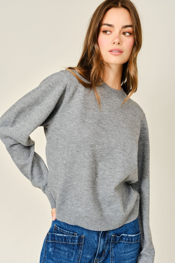 AJT6213 / Aaron & Amber<br/>BALLOON SLEEVE SWEATER