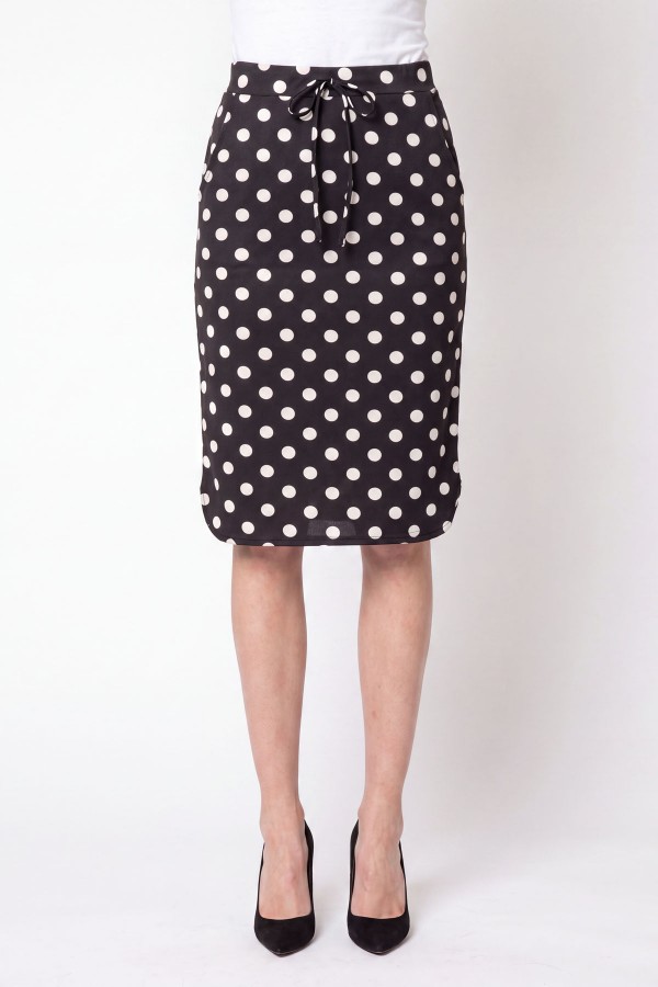 S6448 / 7th Ray<br/>POLKA DOT ELASTIC WAIST SKIRT
