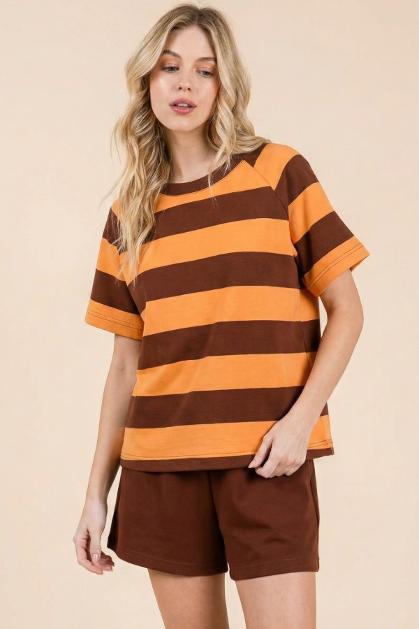 FA2216 / LIME N CHILI<br/>Casual two-piece coordinated set