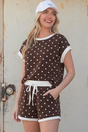 UT7083SET / LIME N CHILI<br/>Polka dot print adds a bold, trendy touch