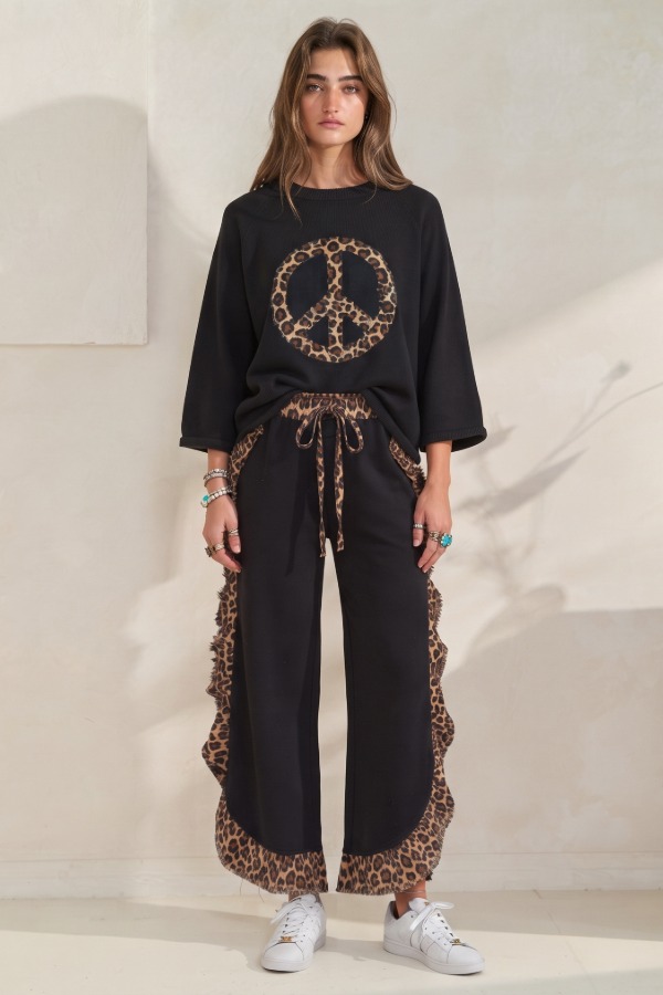 UT7123SET / LIME N CHILI<br/>Two-piece top and pants set