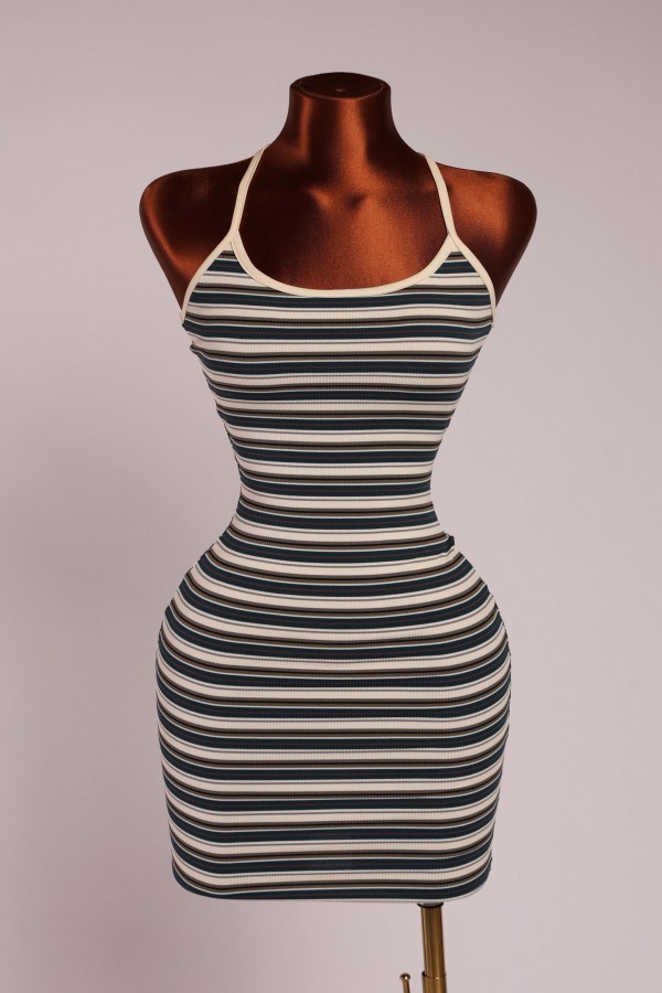 SD3957 / K-T-O-O<br/>Striped casual mini dress