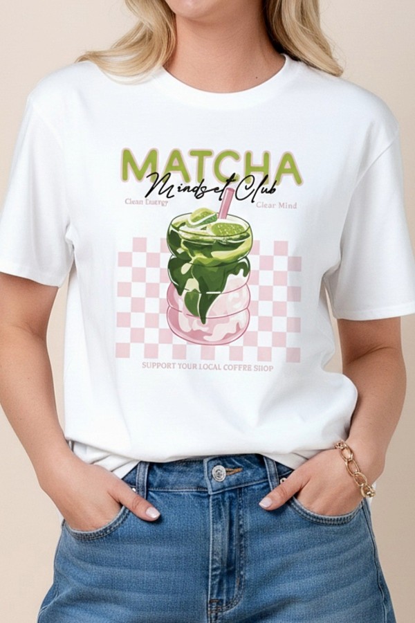 T1622-6990 / Nylon Apparel<br/>Jodie Match Mindset Club Print Loose fit T Shirts