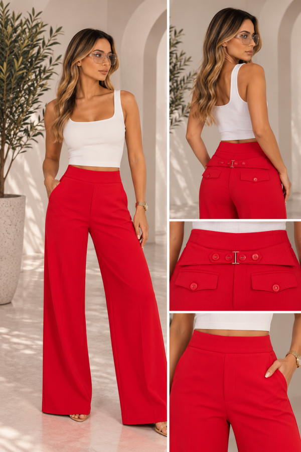 BP-26243 AMIDA / BALBOA<br/>Amida Straight Wide-Leg Pants