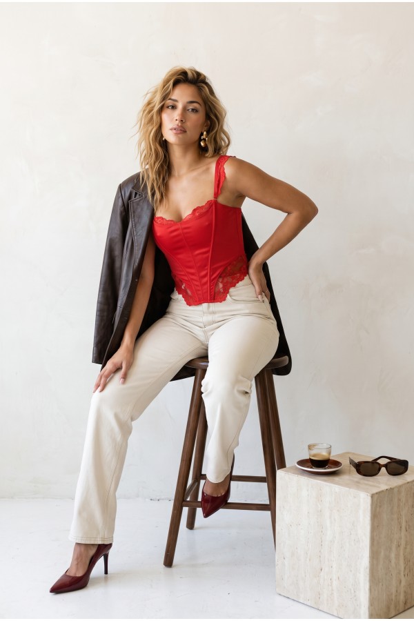 BT-26176 BELLAGIO / BALBOA<br/>Corset top withlace up back