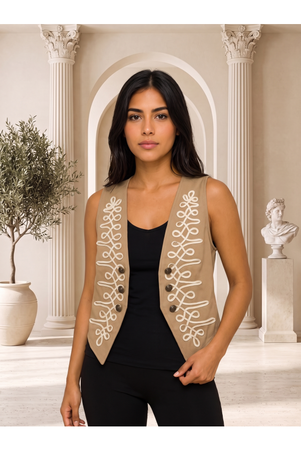 BV-26221 MAFALDA / BALBOA<br/>Napoleon Embroidered Mafalda Vest