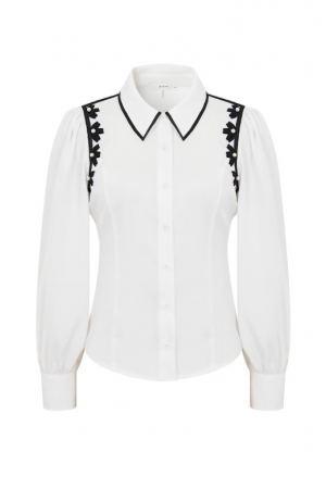 AO589T / RIVIR<br/>Lunette Embroidered Long Sleeve Woven Shirt