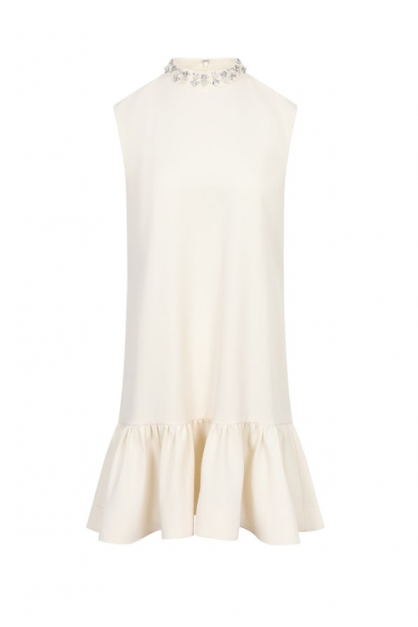 DI057 / RIVIR<br/>Embellished Collar Mini Dress