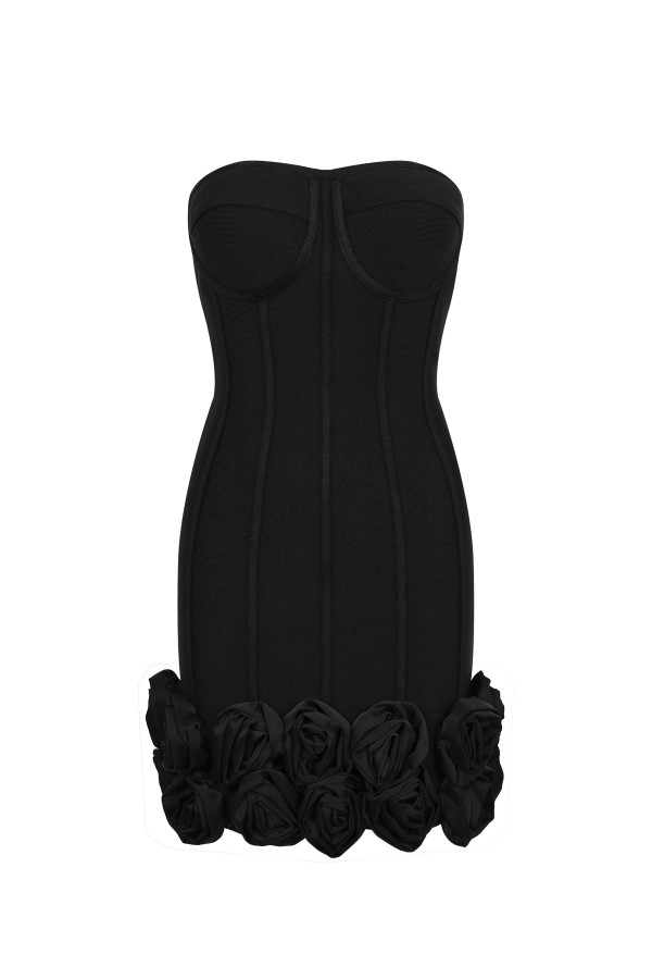 DS031 / RIVIR<br/>Tube bandage dress with flowers