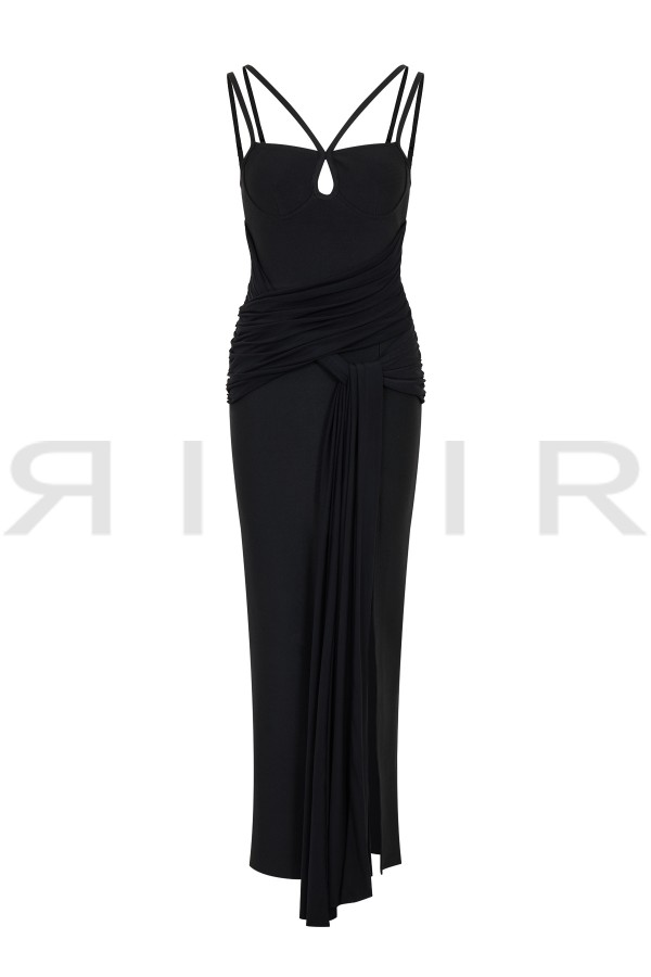 DS076 / RIVIR<br/>Bandage Strappy Maxi Dress With Wrap Detail