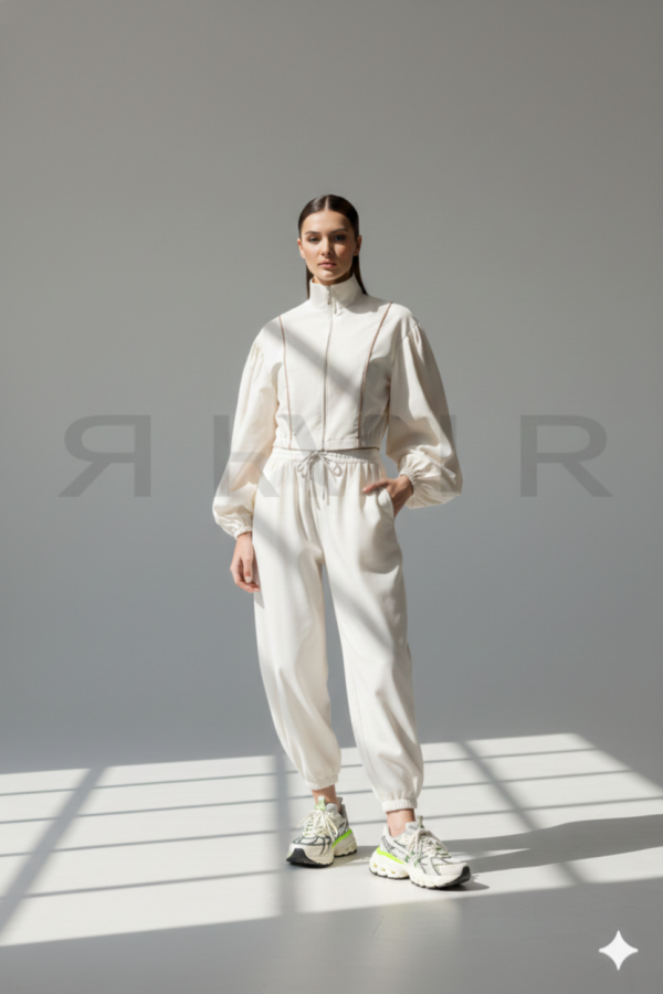 JI068 / RIVIR<br/>Super Puffed Sleeves Piping Detail Jacket