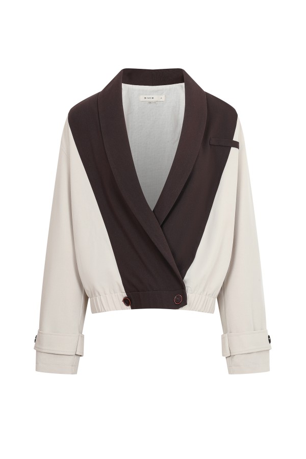 JO247 / RIVIR<br/>Colorblock Double Breasted Jacket