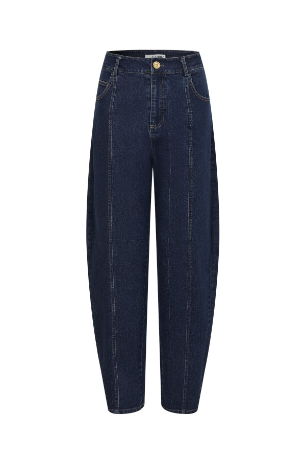 PI065 / RIVIR<br/>Slim Barrel Denim Pants