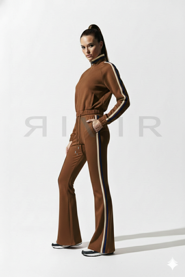 SI006 / RIVIR<br/>2 tone Stripe Jacket Pant Set