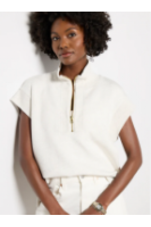 TI001 / RIVIR<br/>RIB DETAIL SWEAT KNIT TOP