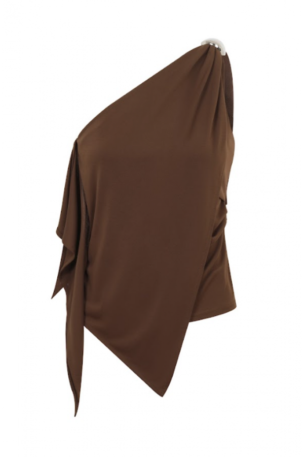 TI046 / RIVIR<br/>Asymmetric Crepe Top