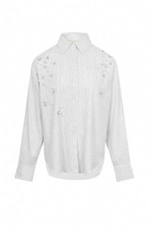 TI062 / RIVIR<br/>The Eloquence Oxford Embellished Stripe Jacket