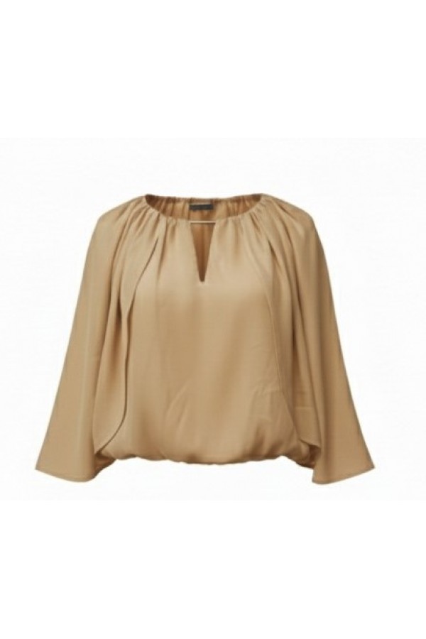 TI081 / RIVIR<br/>Shirred Cape Top