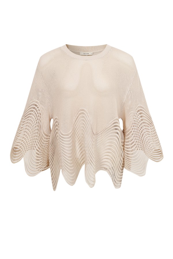 TI096 / RIVIR<br/>Wave Detail Knit Top