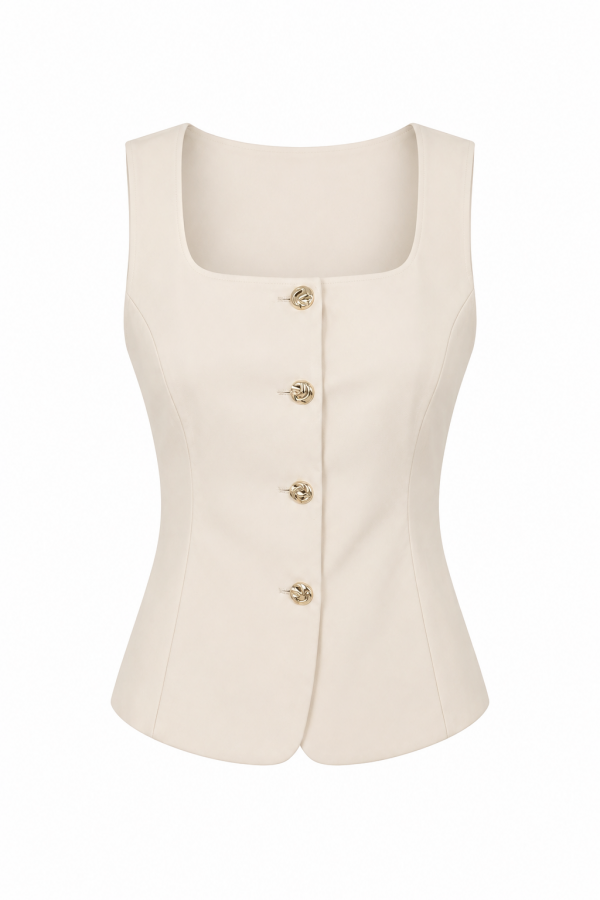 TI117 / RIVIR<br/>Pu Leather fitted Vest