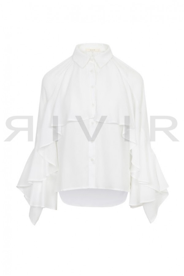 TM010 / RIVIR<br/>Ruffle Detail Shirt