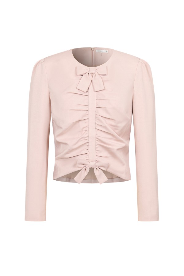 TO440 / RIVIR<br/>Joelle Ruched Long Slv Top With Bows