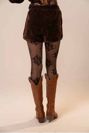 33140SET / Blue B<br/>Round Neck Sweatshirt & Elastic Waist Shorts Set