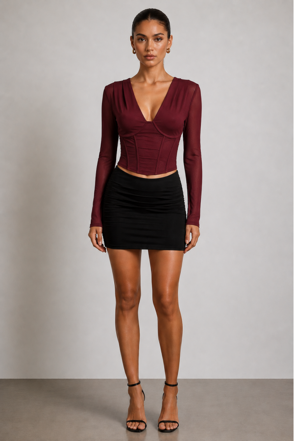 CST0026 / Spring Haze<br/>V-neck long sleeve top