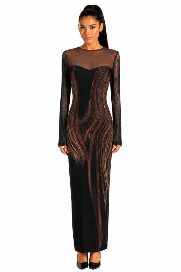 SHD4172 / Spring Haze<br/>Multi color maxi dress
