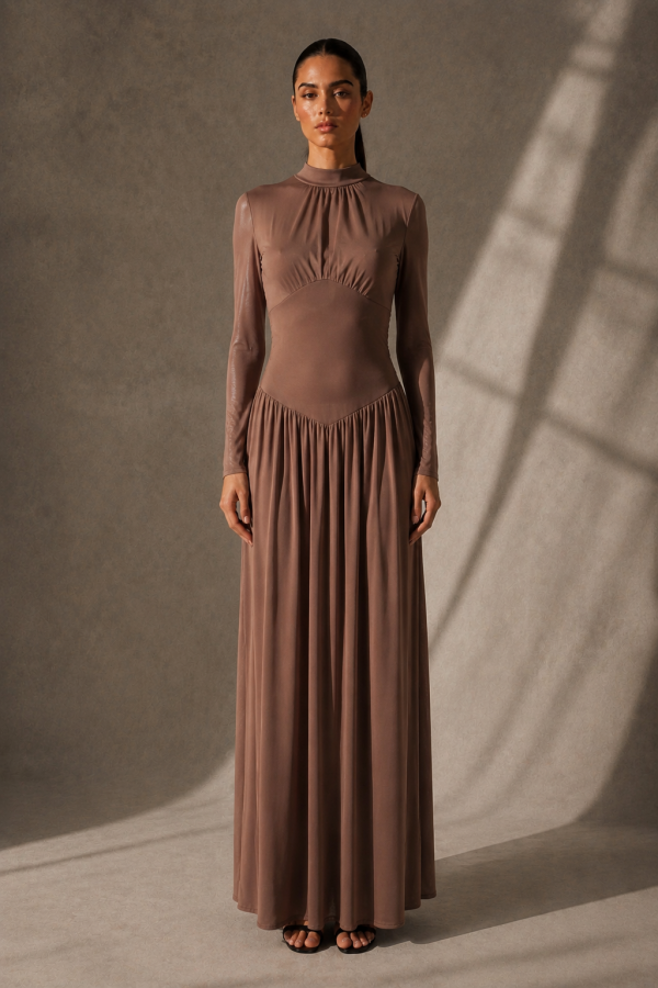 SHD4272 / Spring Haze<br/>Mesh maxi dress