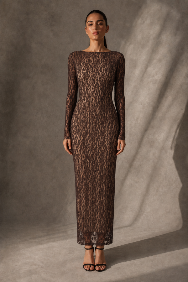 SHD4358 / Spring Haze<br/>Lace midi dress
