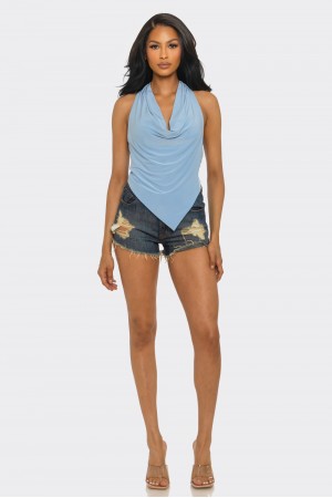 SHT8798 / Spring Haze<br/>Halter back tie top