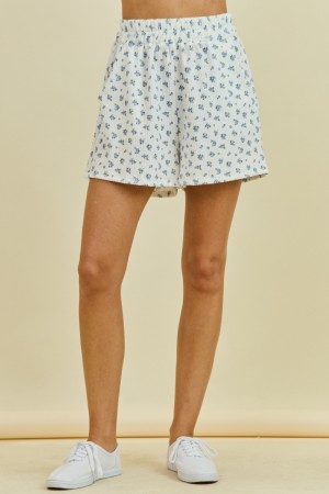 LMP5846 / Lovely Melody<br/>Everbloom floral print rib short pants