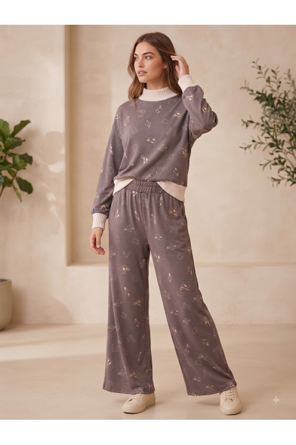 LMP5949 / Lovely Melody<br/>Western Cozy Chic Lounge Pants