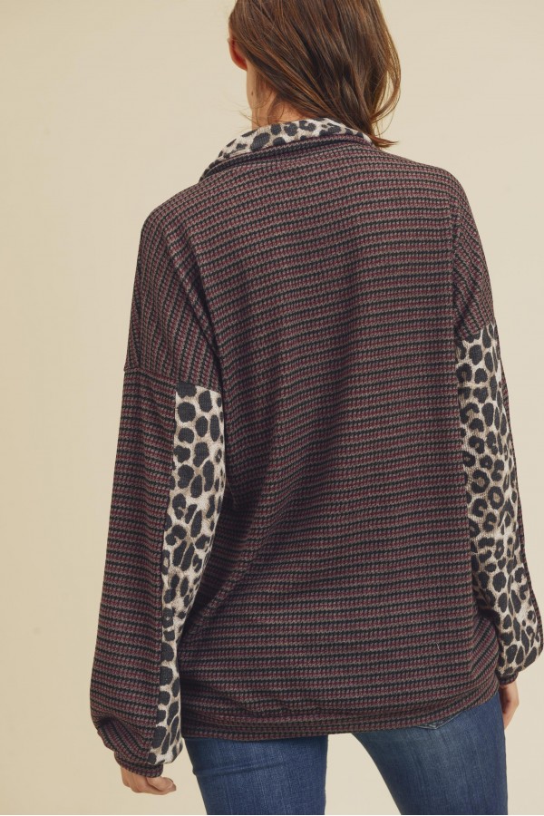 LMT1323 / Lovely Melody<br/>Tanya animal contrast sweatshirt