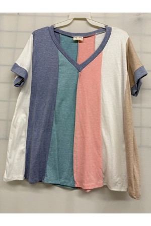 LMT3944 / Lovely Melody<br/>This pastel color block top