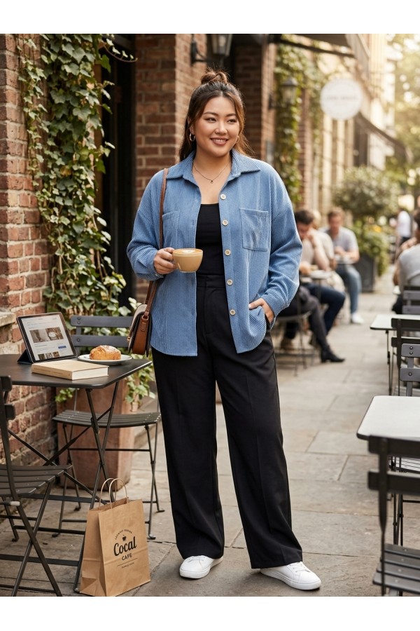LMT4088PL / Lovely Melody<br/>Minas Ribbed shacket