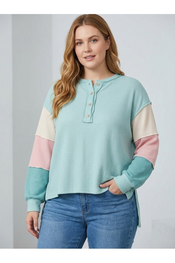 LMT4675 / Lovely Melody<br/>Vianney Colorblock Sweatshirt