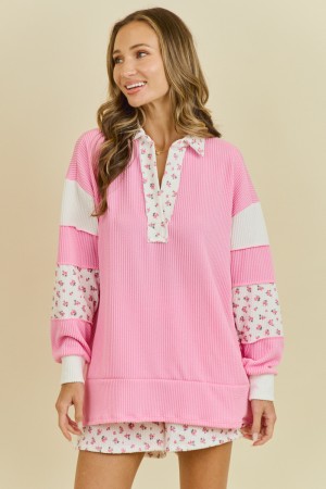 LMT4913 / Lovely Melody<br/>Blooming in floral sweatshirt