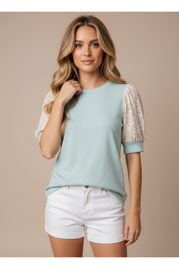 LMT4987 / Lovely Melody<br/>Cecilia Short Sleeve Top