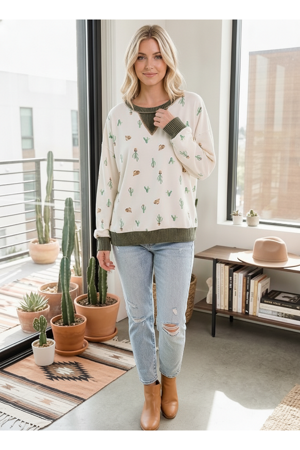 LMT5097 / Lovely Melody<br/>The Mojave Meadow Crewneck