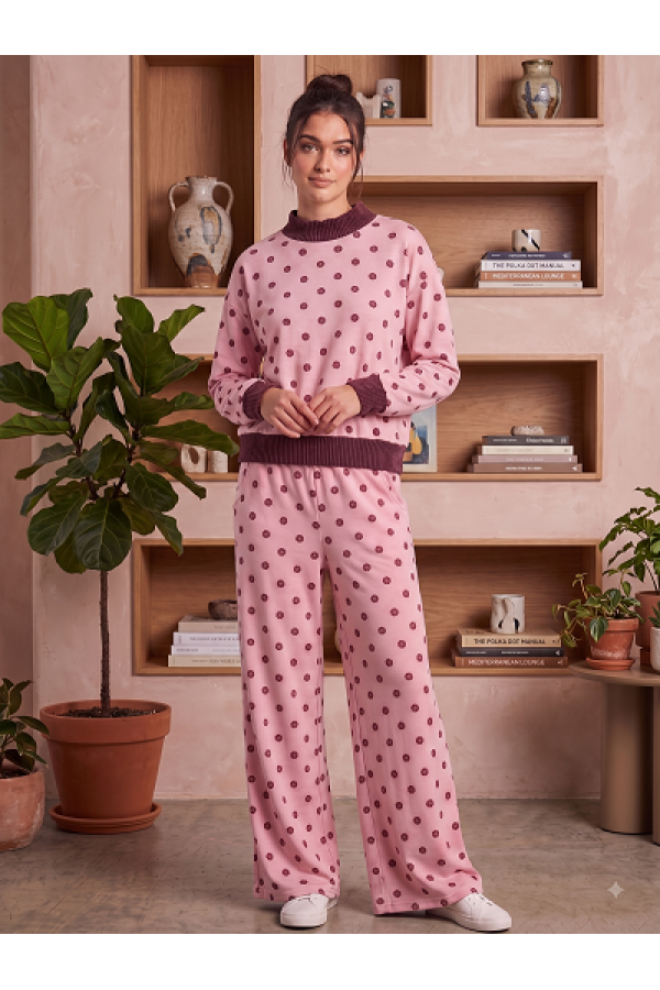 LMT5113 / Lovely Melody<br/>Playful & Sweet Polka Dot Pullover Top