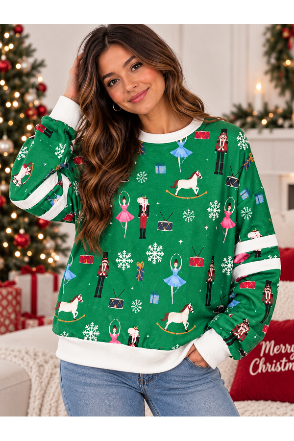 LMT5162 / Lovely Melody<br/>Nutcracker Ballet Christmas Sweatshirt
